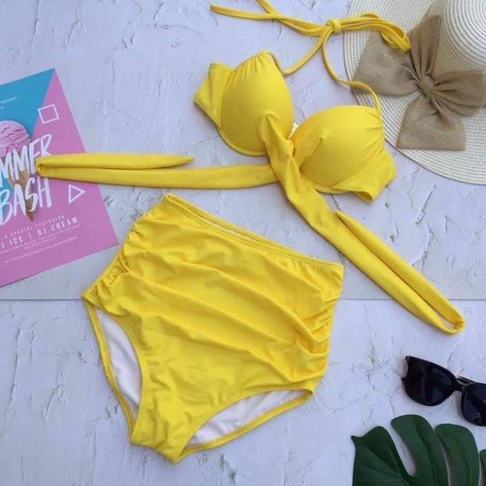 Bikini 2 Mảnh chéo vàng ( Ảnh chụp thật)