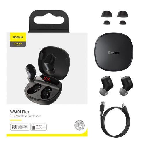 Tai nghe không dây TWS Baseus Encok WM01 Plus LV809 - Hàng chính hãng.
