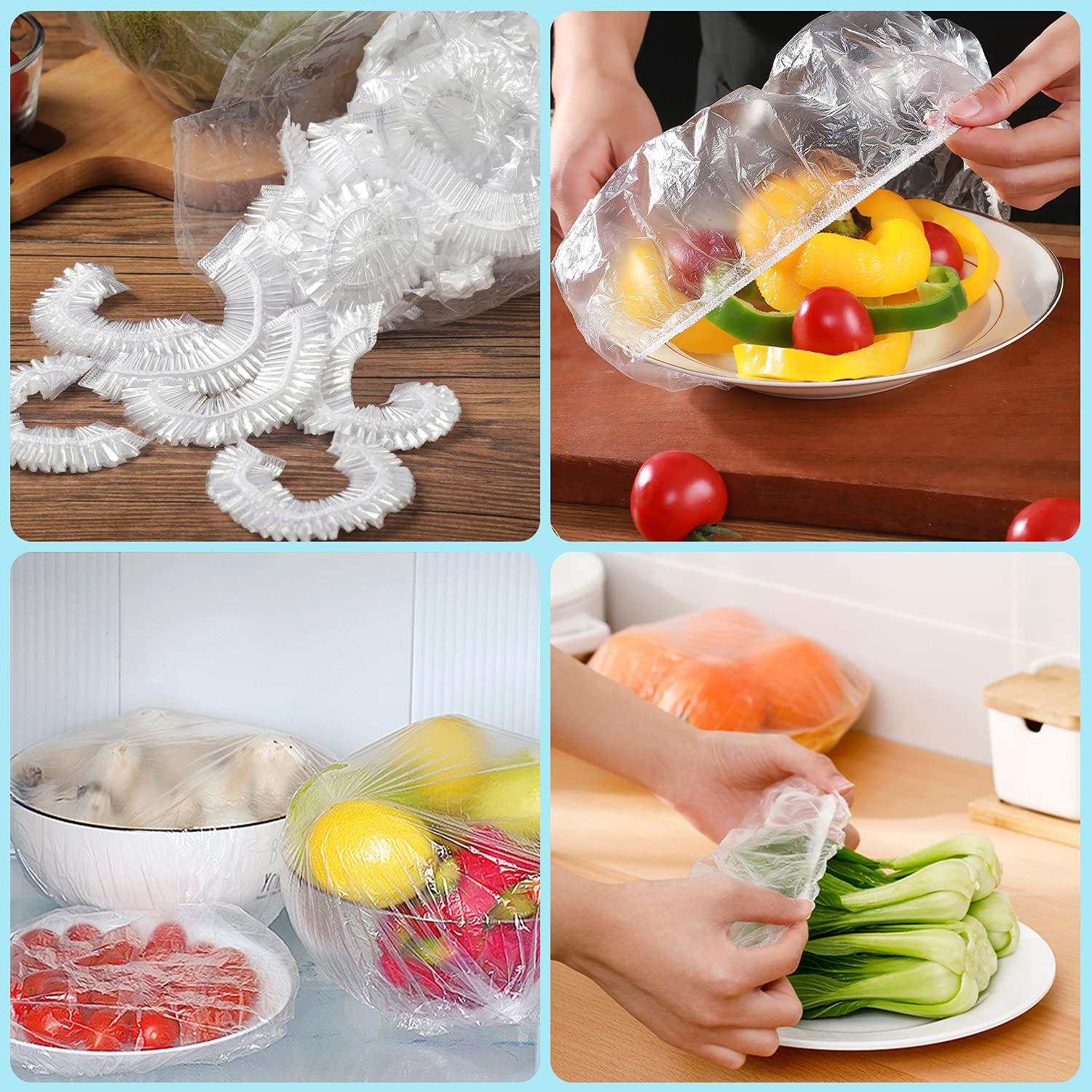 400 miếng túi lưu trữ tươi, vỏ chăn thực phẩm có thể tái sử dụng, túi thức ăn không thấm nước, chăn lưu trữ đàn hồi cho rau hoặc trái cây