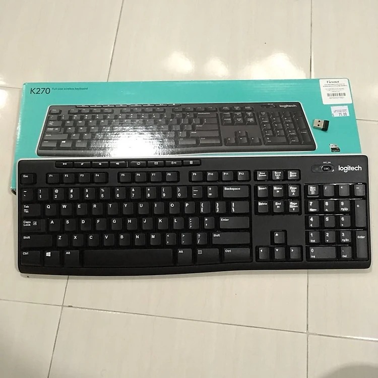 Bàn phím không dây Logitech K270 - Bảo Hành 36 Tháng - Hàng Chính Hãng