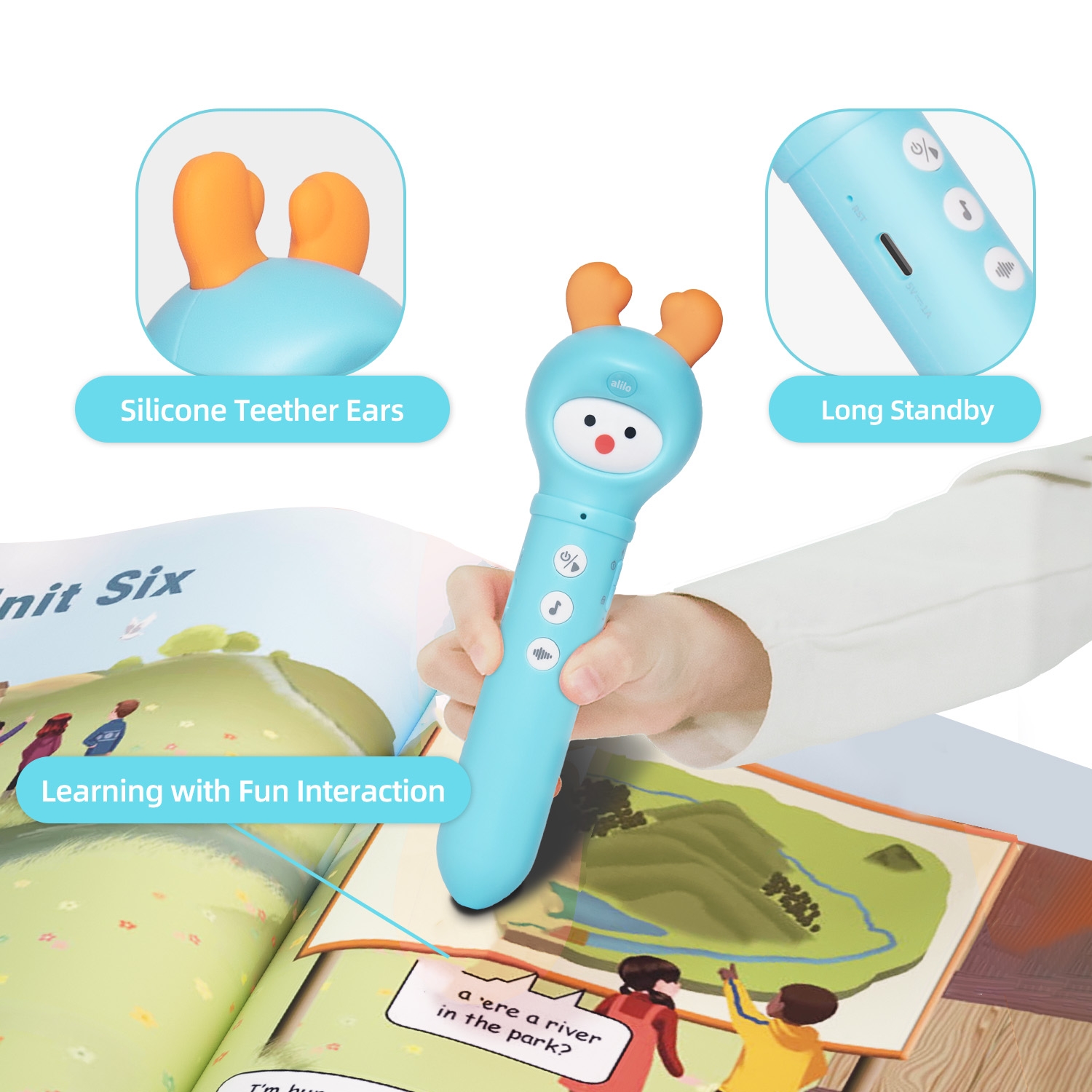 Bút biết nói thông minh Alilo D3C Early Educational Talking Pen - Đồ chơi giáo dục sớm hỗ trợ bé 2-6t học ngoại ngữ - Hàng chính hãng - An toàn chất lượng quốc tế