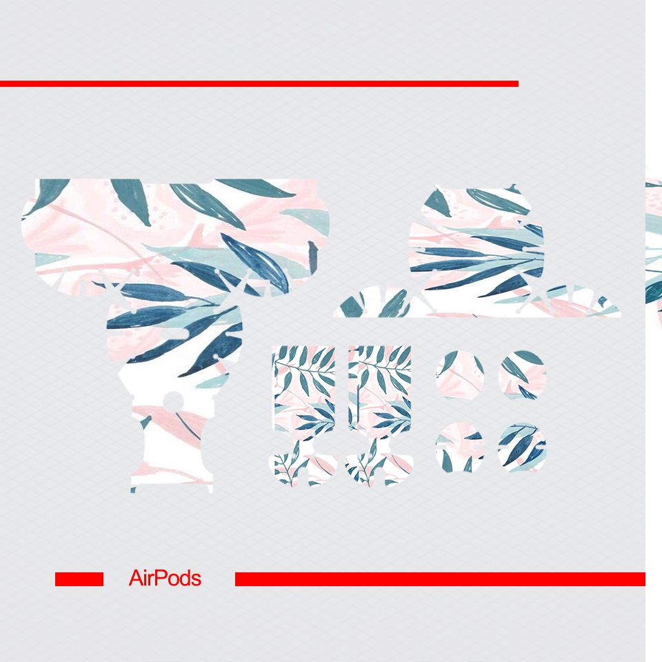 Miếng dán skin chống bẩn cho tai nghe AirPods in hình thiết kế - atk240 (bản không dây 1 và 2)