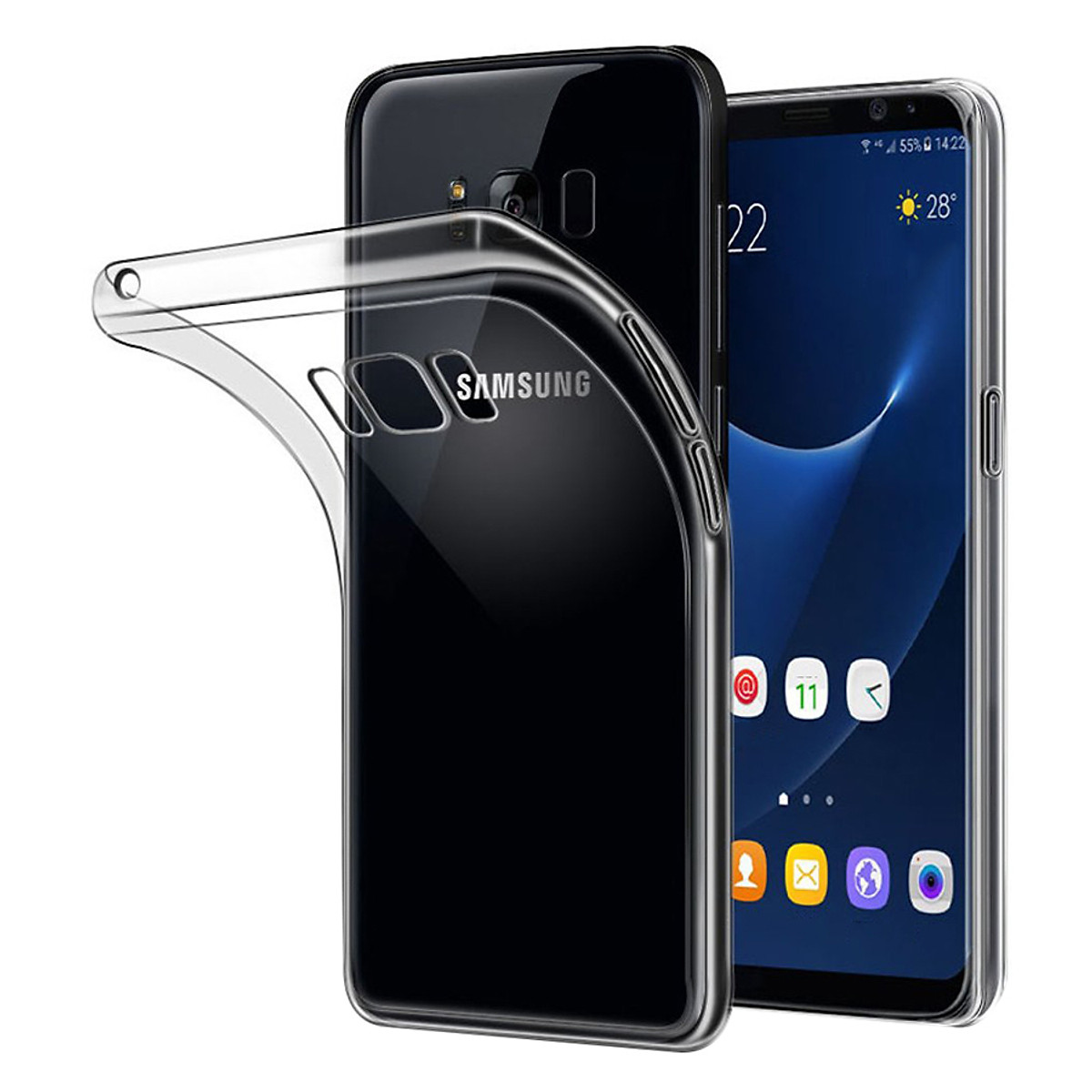 Ốp lưng Silicone dẻo trong suốt Samsung Galaxy S8 Plus loại A+ - Hàng Cao Cấp