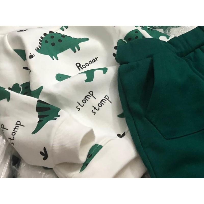 Set bộ nỉ khủng long cho bé trai