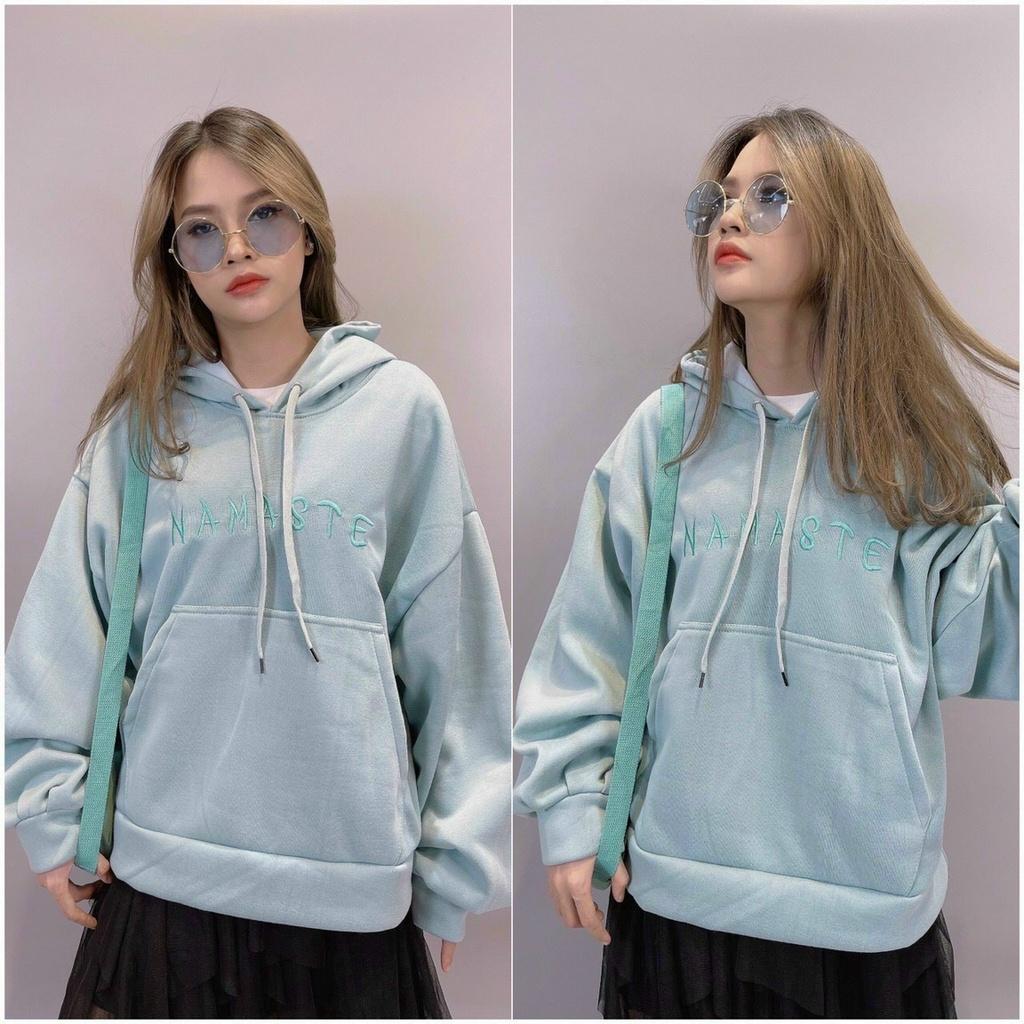 Áo Khoác Hoodie Nameste Tay Nhún Phồng Nam Nữ Cặp Đôi Mặc Form Unisex Chất Nỉ Ngoại Thoitrangteenthienha