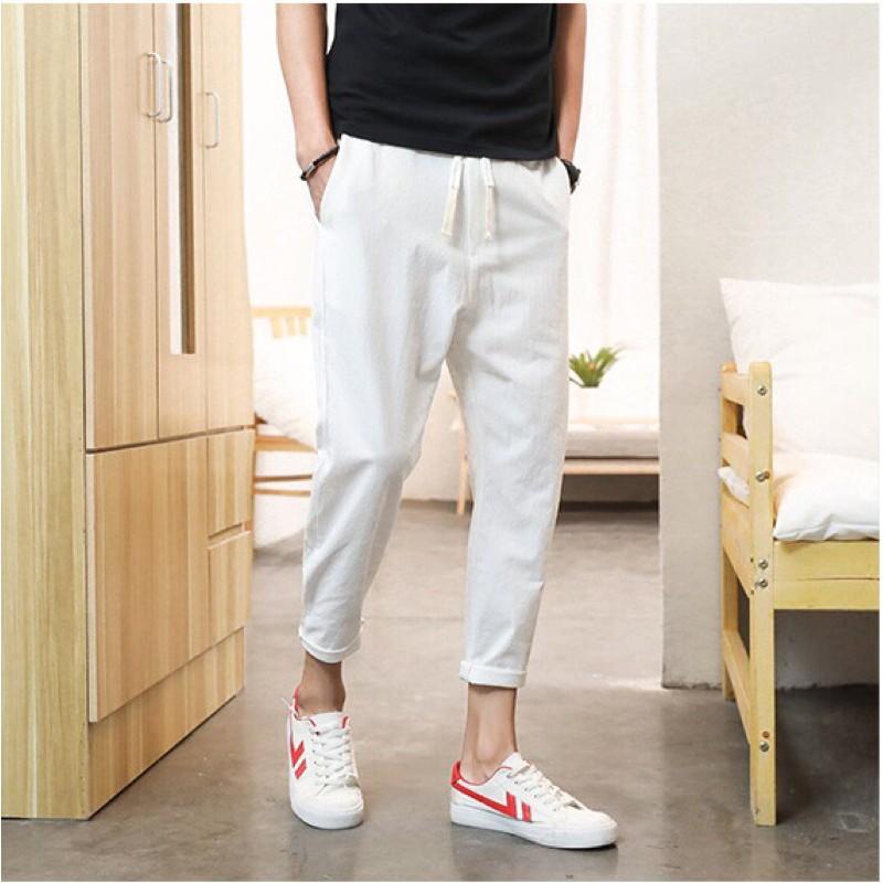 Quần Baggy Nam nữ, quần dài cong so, quần jogger đũi nam, quần đẹp giá sốc,quần hè nam vải đũi cát hàn