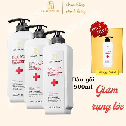 [Mua 3 Tặng 1] Dầu gội hỗ trợ giảm rụng tóc và kích thích mọc tóc Doctor Hair Laura Sunshine 500ml - Nhật Kim Anh