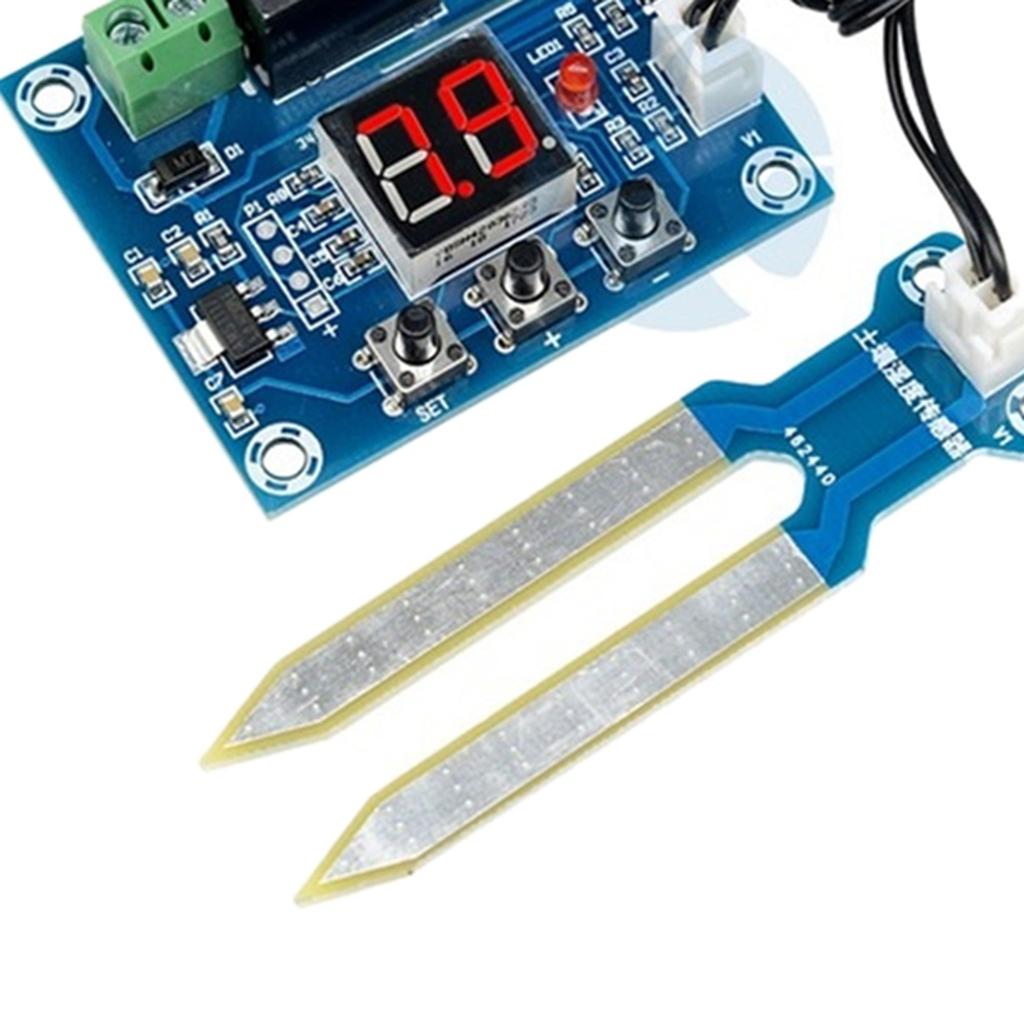 DC 12V Tưới Cây Tự Động Cảm Biến Độ Ẩm Đất Điều Khiển Module Relay