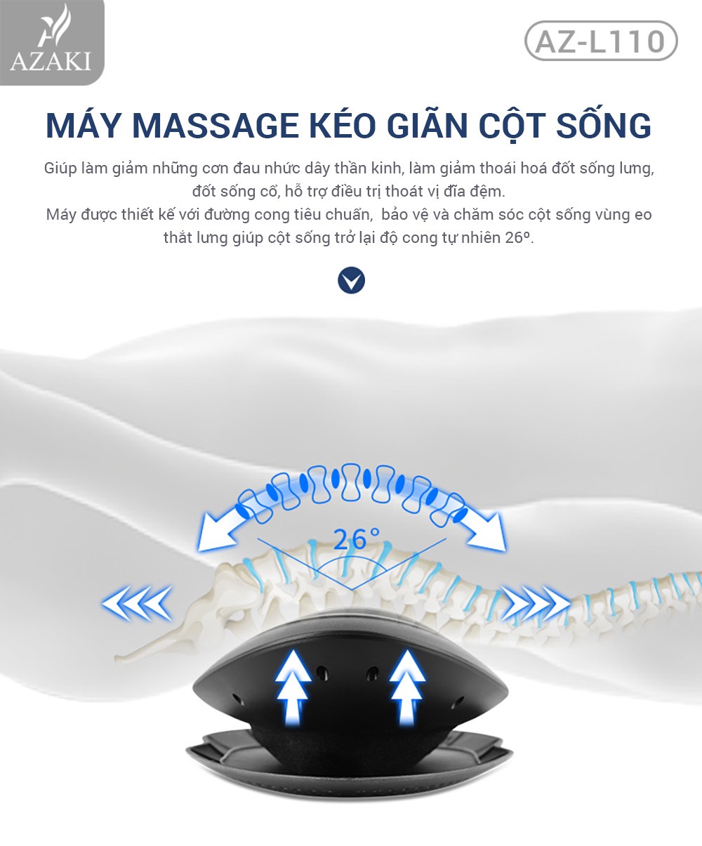 Máy massage kéo giãn cột sống Azaki L110