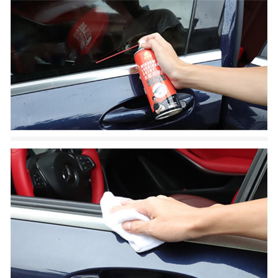 ️FLASH SALE️ xịt chống Kẹt kính lão hoá cao su bảo dưỡng làm mới bôi trơn gioăng kính, bôi trơn cửa nóc ô tô chuyên dụ