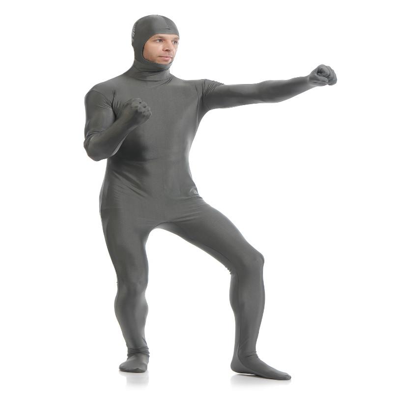 Wholesale Unisex Face Open Skin Tight Spandex Bodysuit Back Zipper Costume