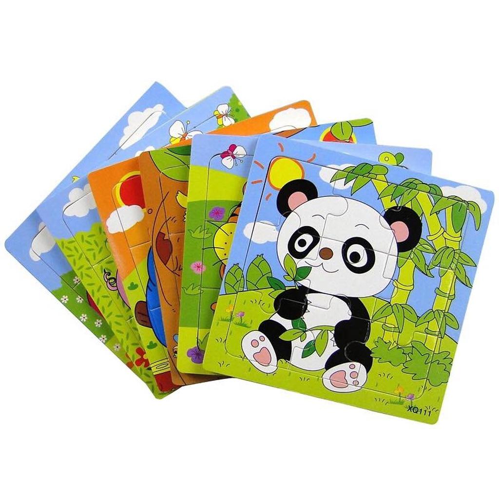 Đồ chơi tranh ghép hình gỗ puzzle 9 mảnh 15*15cm - Bộ ghép hình - Tranh xếp hình