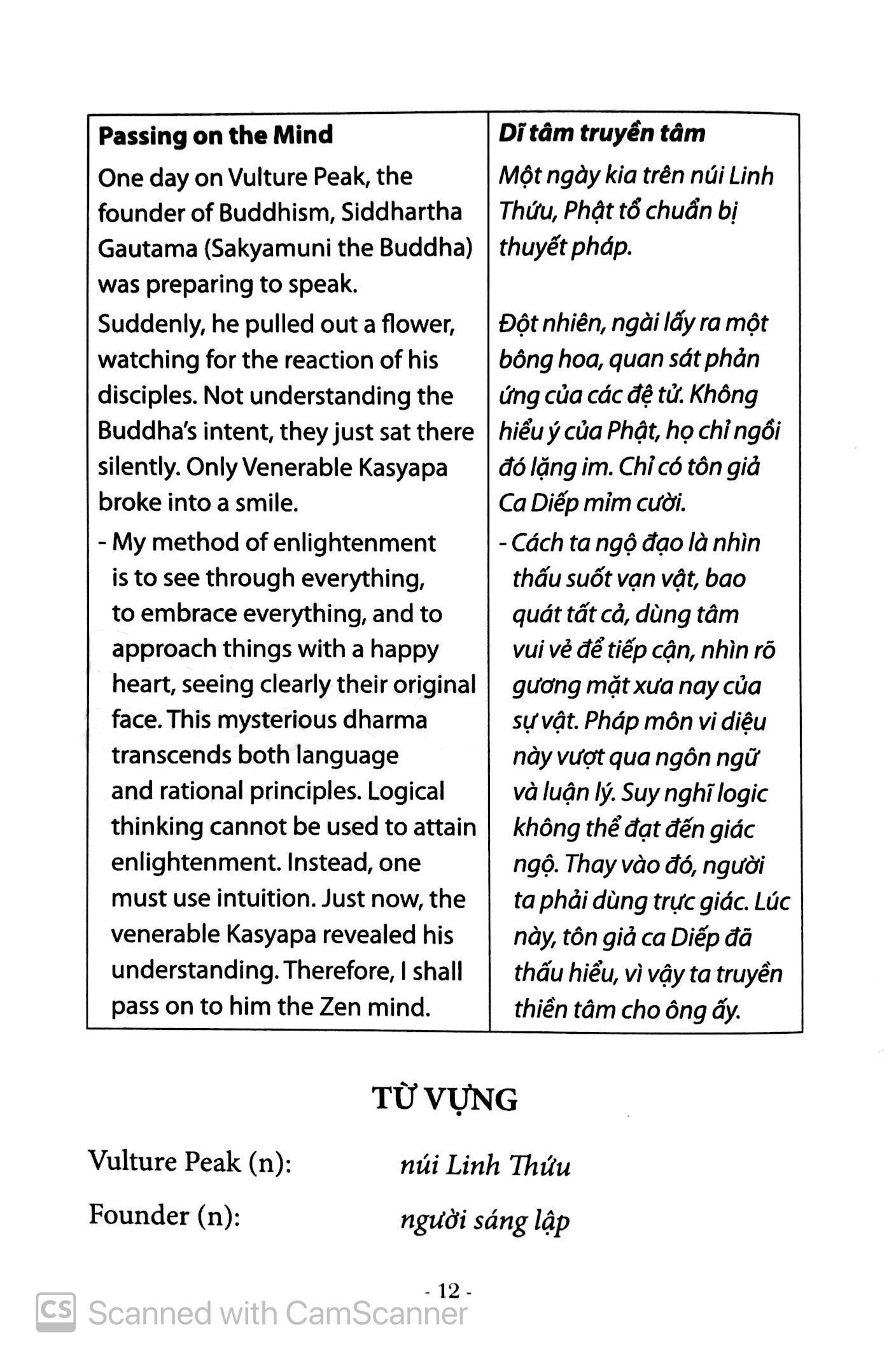 Sách Anh Ngữ Thiền Học - English In The Way Of Zen