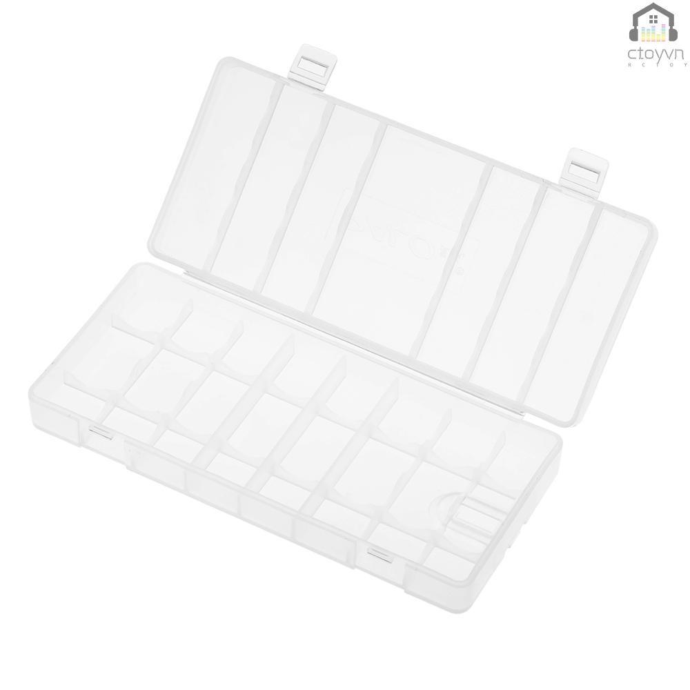 1 hộp nhựa trong suốt đựng pin AA có nắp đậy chất lượng cao 8 AA / AA