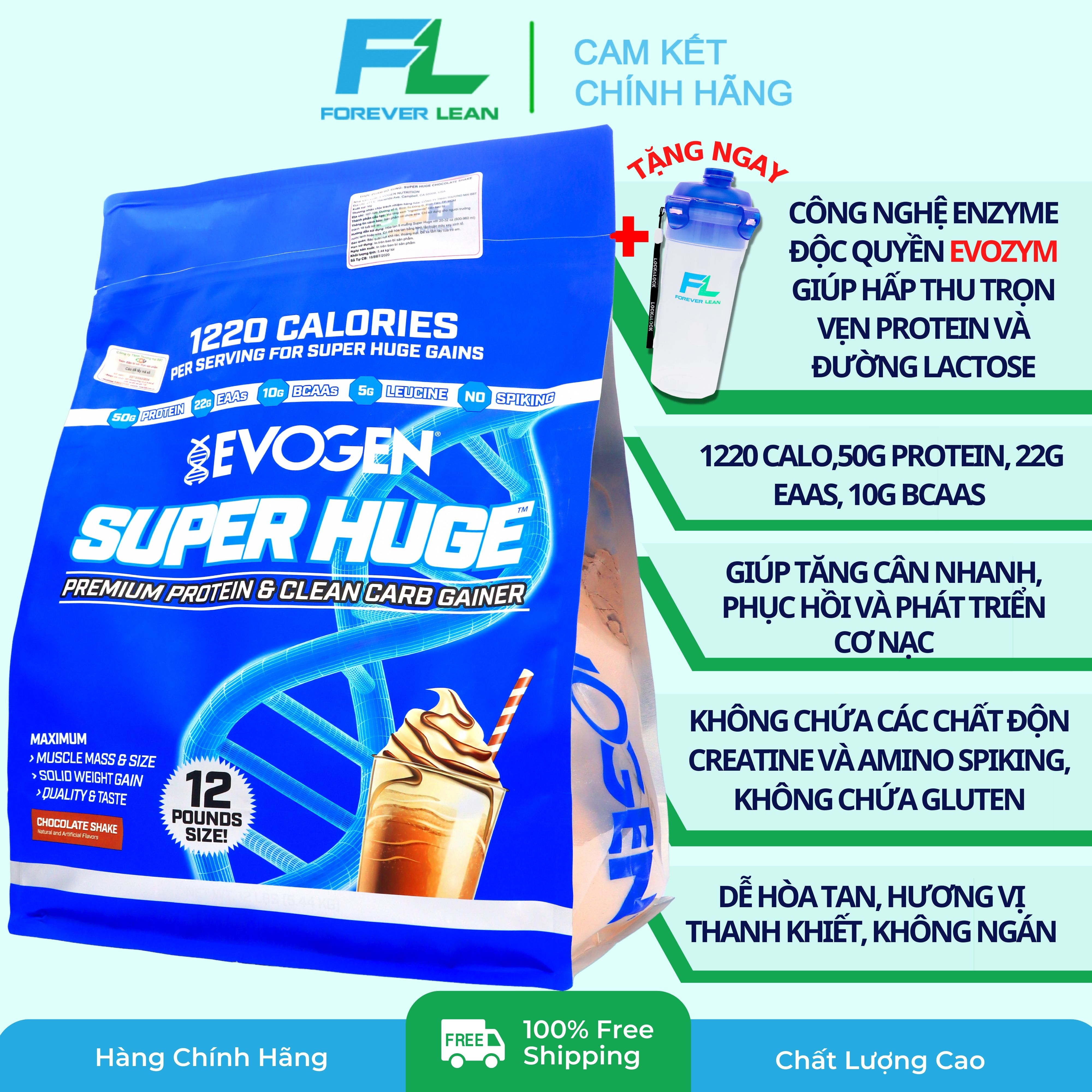 Super Huge Gain Mass Evogen Tăng Cân Đẳng Cấp Nhất - Chocolate