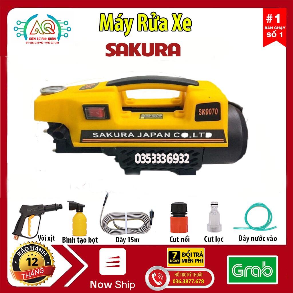 Máy rửa xe mini, máy rửa xe gia đình SAKURA 2500W lõi đồng
