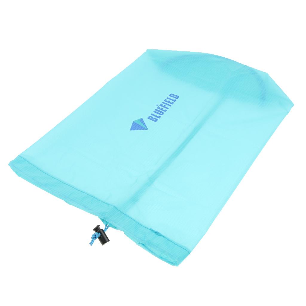 2xWaterproof Drawstring Storage Stuff Sack Dry Bag Outdoor Travel Sky blue M