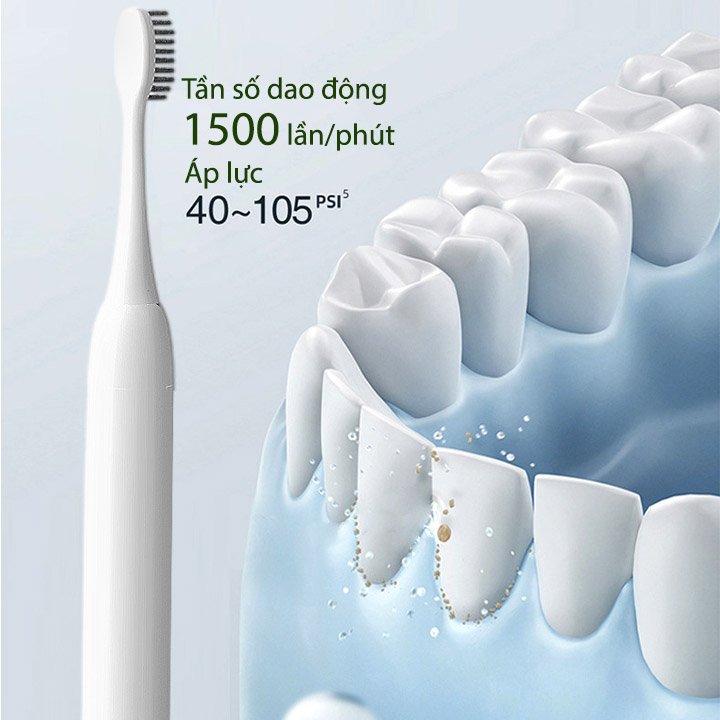 Máy đánh răng cầm tay dùng pin sạc E7 với 5 chế độ tùy chọn