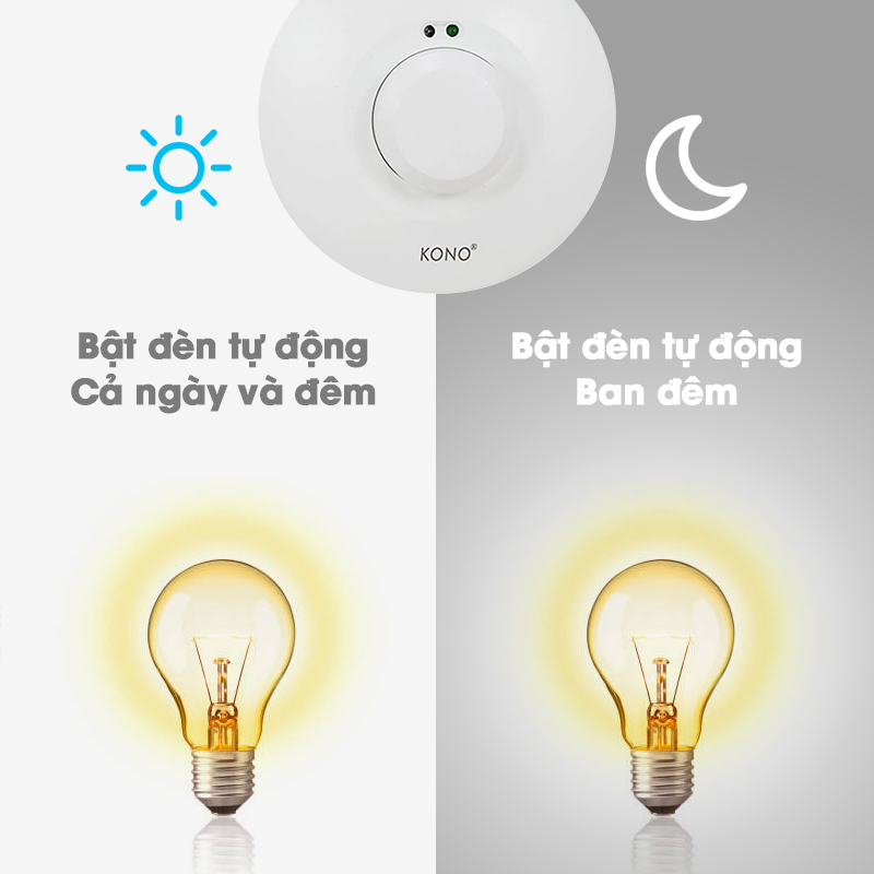 Cảm Ứng Bật Đèn Siêu Âm KONO KN-RD02