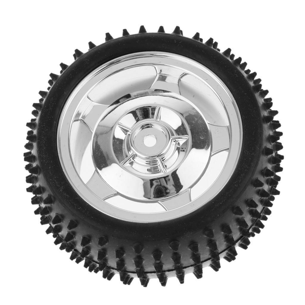 Small Smart Car Model Robot Rubber Tire Wheel 85x38mm For Arduino