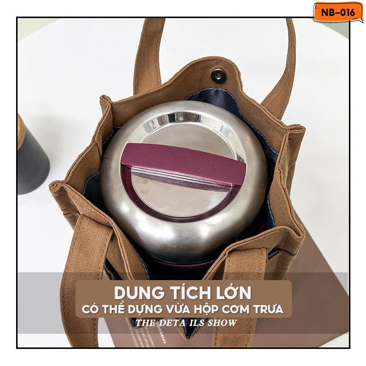 Túi Vải Canvas Đeo Chéo Unisex Nhiều Ngăn Size A4 Đựng Vừa Tất Cả Các Loại Tạp Chí Sách Vở Nhiều Màu NB-016