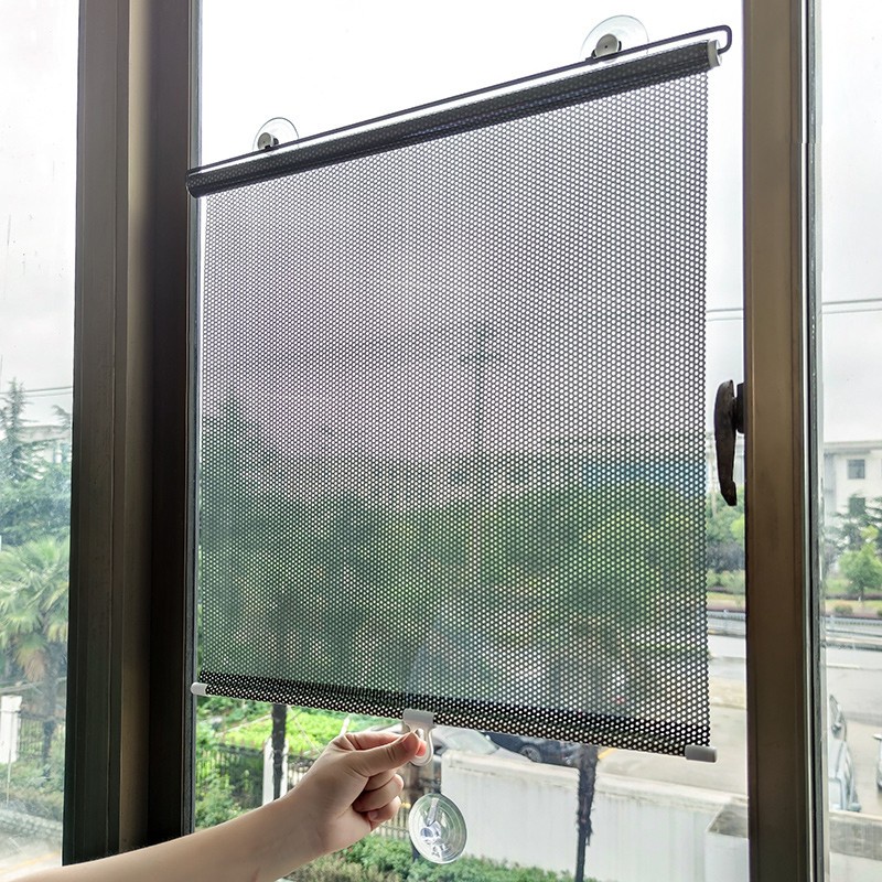 Rèm Che Nắng Ô tô, Chống Tia Uv Tự Cuộn Gọn Gàng Cho Xe Hơi, Rèm Che Nắng Cửa Sổ 58*125cm