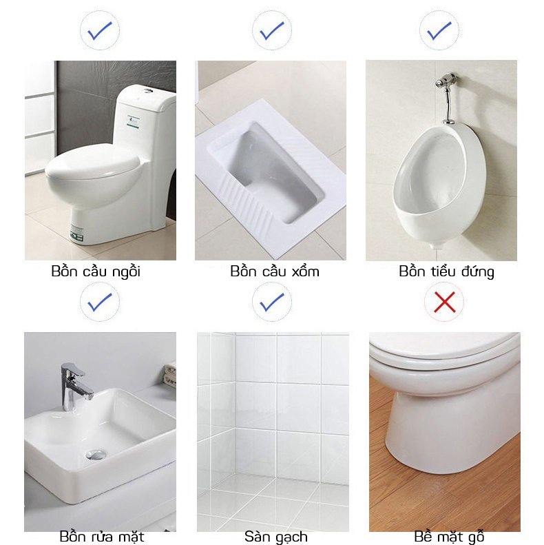 Dung Dịch Tẩy Rửa Bồn Cầu, Toilet, Làm Trắng Đồ Sứ Cao Cấp 500ml