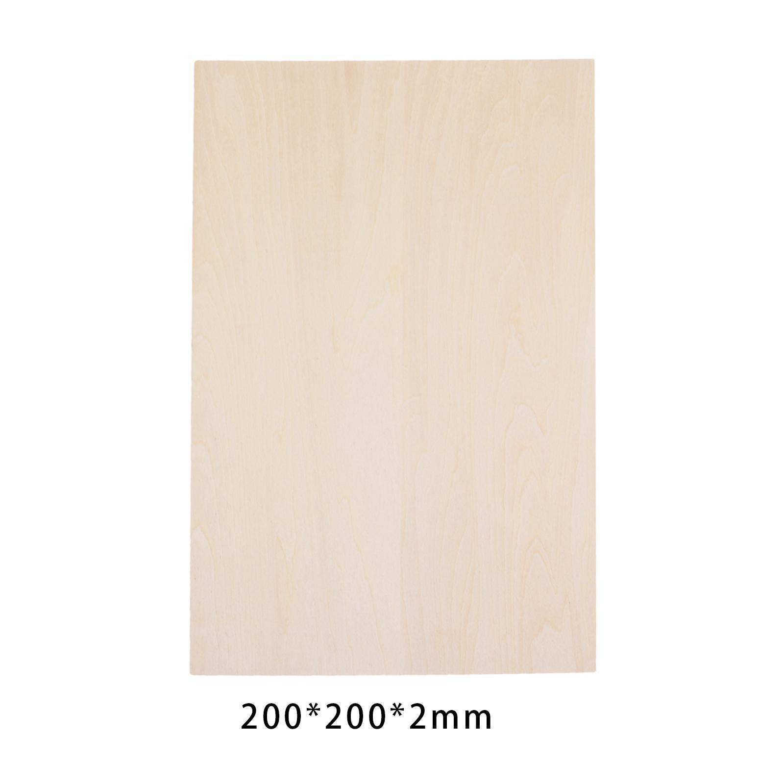 10Pcs Unfinished Wood 200x200x2mm for Mini House Crafts Making Plane Model