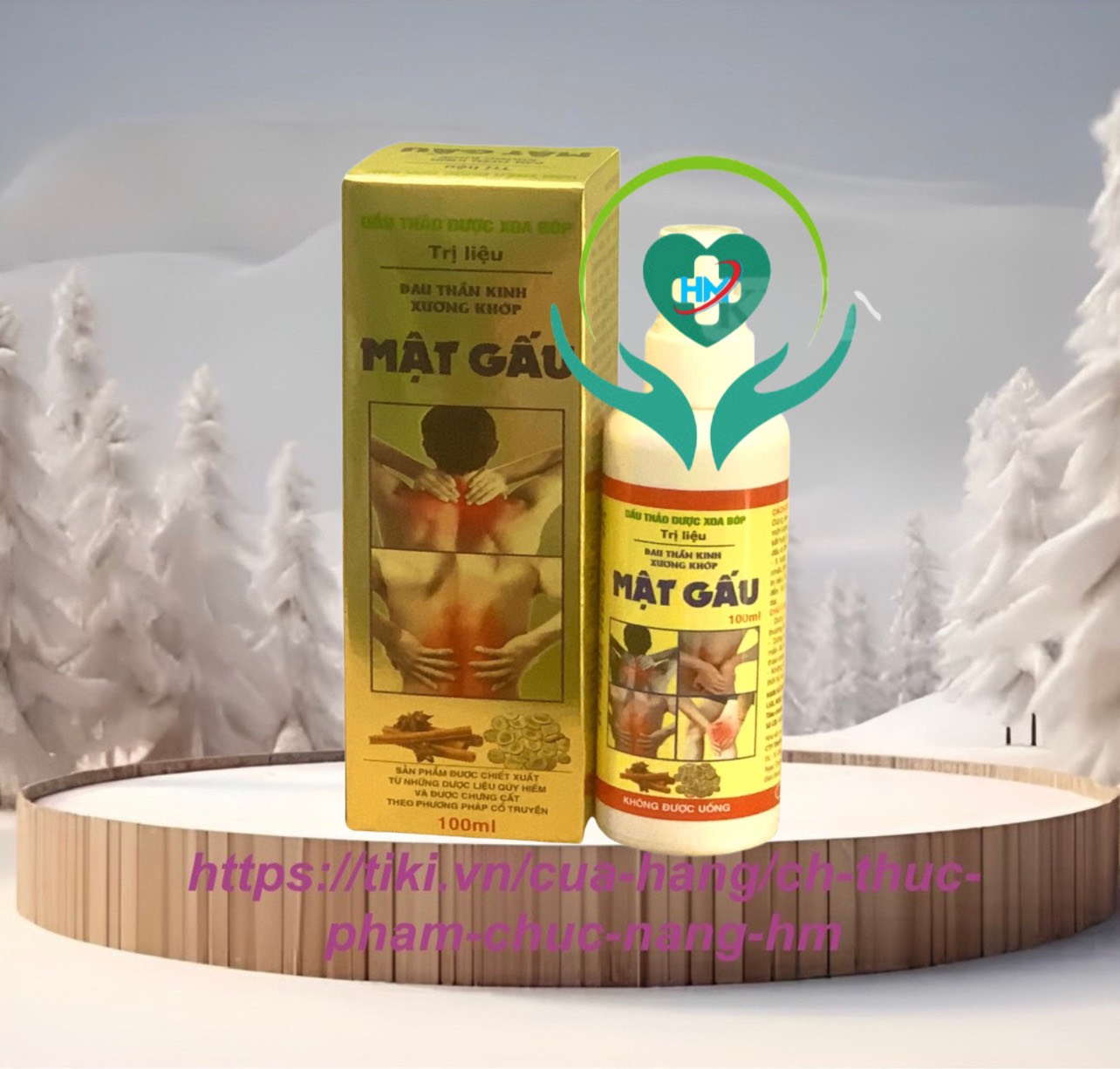 Dầu xoa bóp dược liệu Mat Gau , chai 100ml, đau lưng, đau mỏi vai gáy