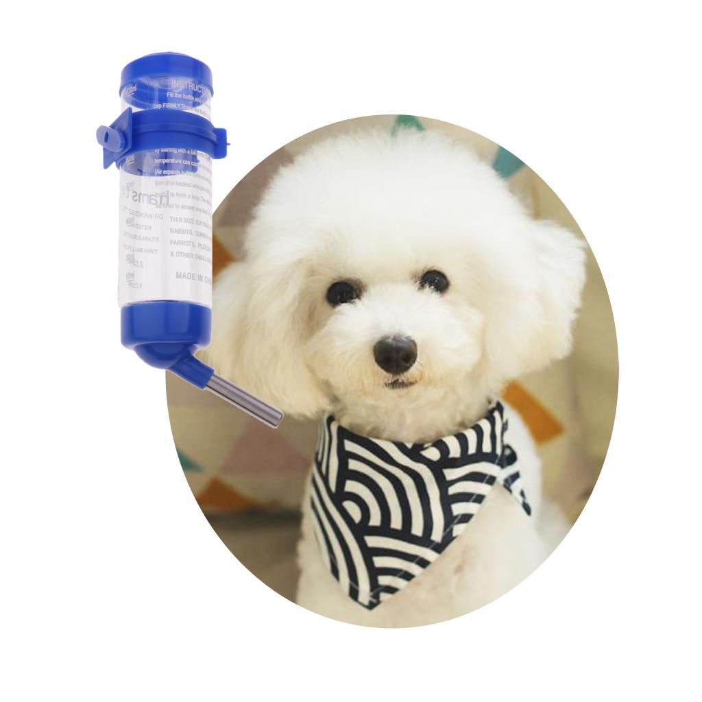 Kennel Cage Water Dispenser 125ML Pet Dog Water Bottle for Bunny Hamster