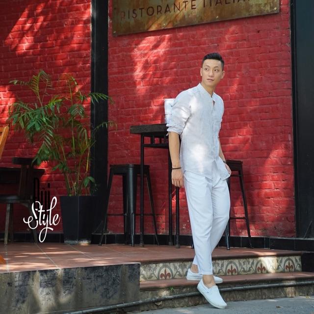 ÁO SƠ MI ĐŨI CỔ TÀU DÀI TAY