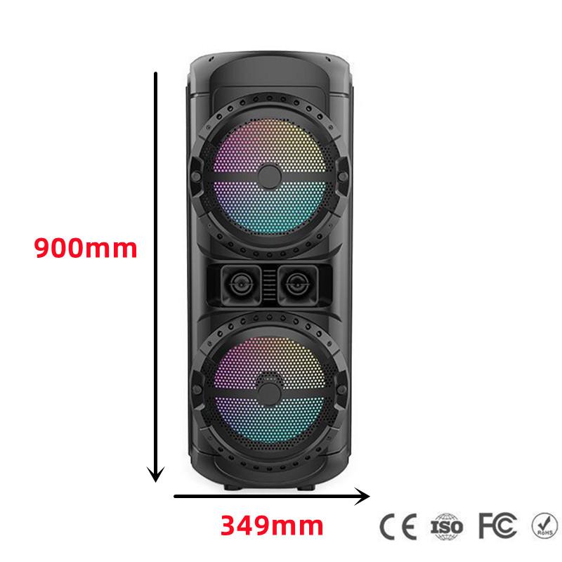 Outdoor 80W Bluetooth loa thẻ không dây K Song loa đèn TWS Stereo Sound Bar Subwofer Home Music Center Boombox Color: red