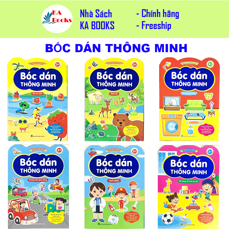 Bóc Dán Thông Minh - Dành Cho Trẻ Từ 2-6 Tuổi - Song Ngữ Việt Anh (Bộ 6 Cuốn)