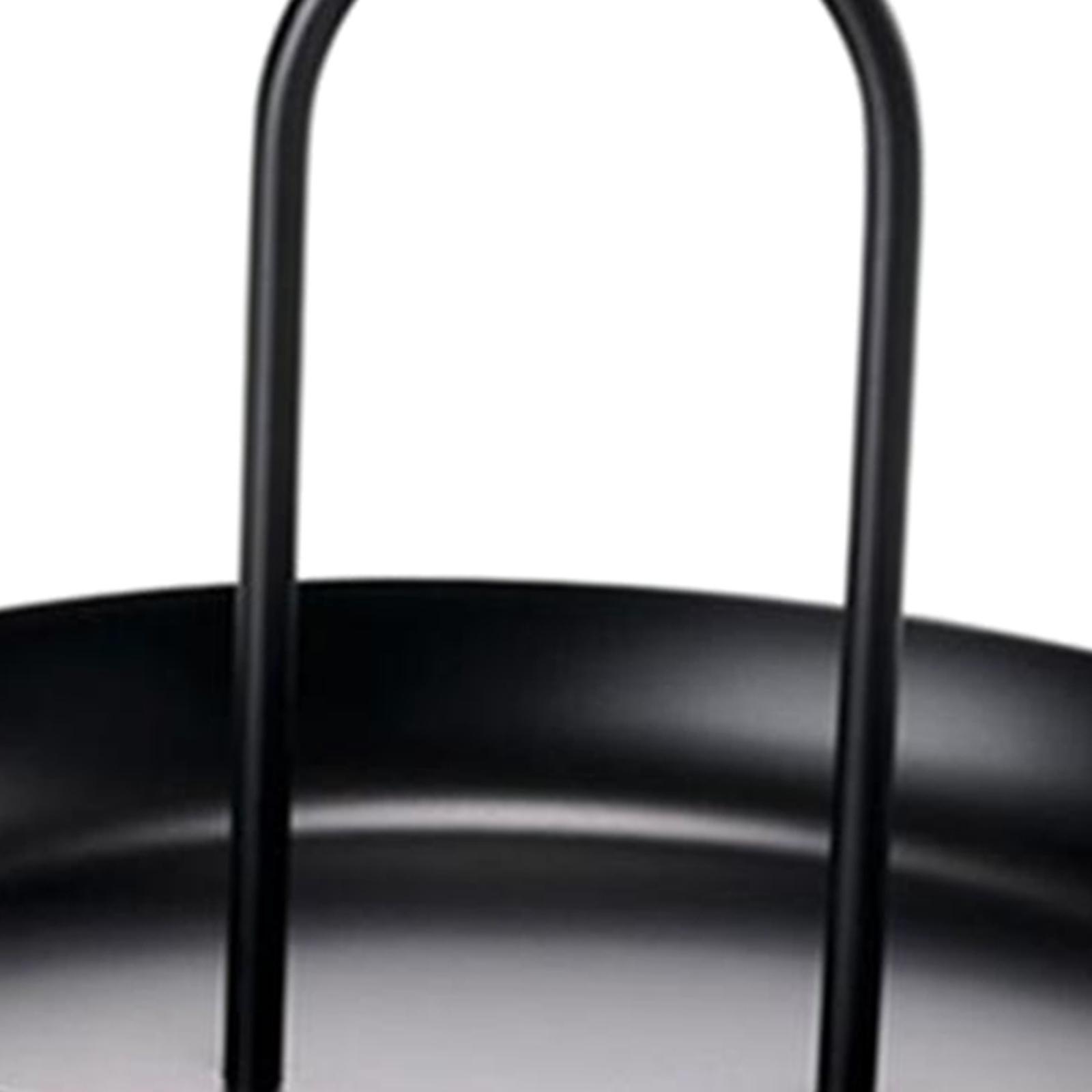 Jewelry Tray Nordic Style Food Snack Cake Tray Plate with Handle Decor Black