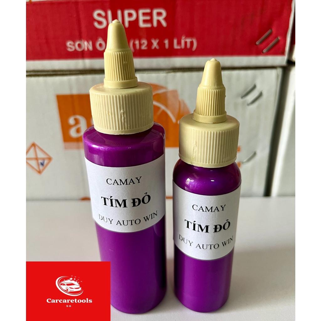 Camay màu tím đỏ - Sơn xe máy đóng chai 100g và 50g
