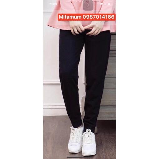 Quần dài bà bầu mùa đông chất dạ tăm joger dáng thể thao bo gấu công sở hàng thiết kế trẻ trung đẹp giá rẻ Qdatam05