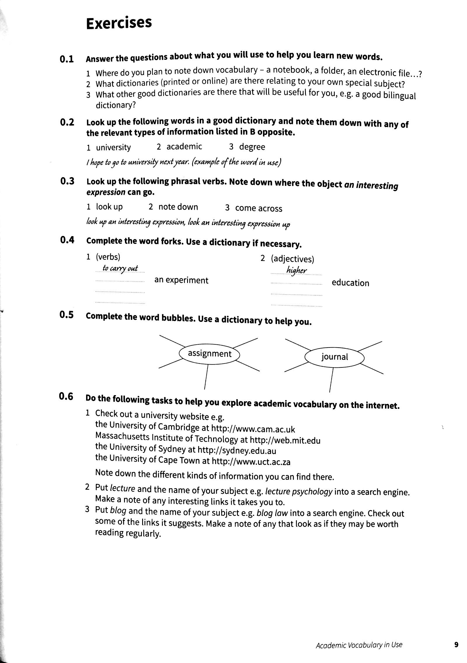 Academic Vocabulary in Use Edition with Answers Edition: Vocabulary Reference and Practice