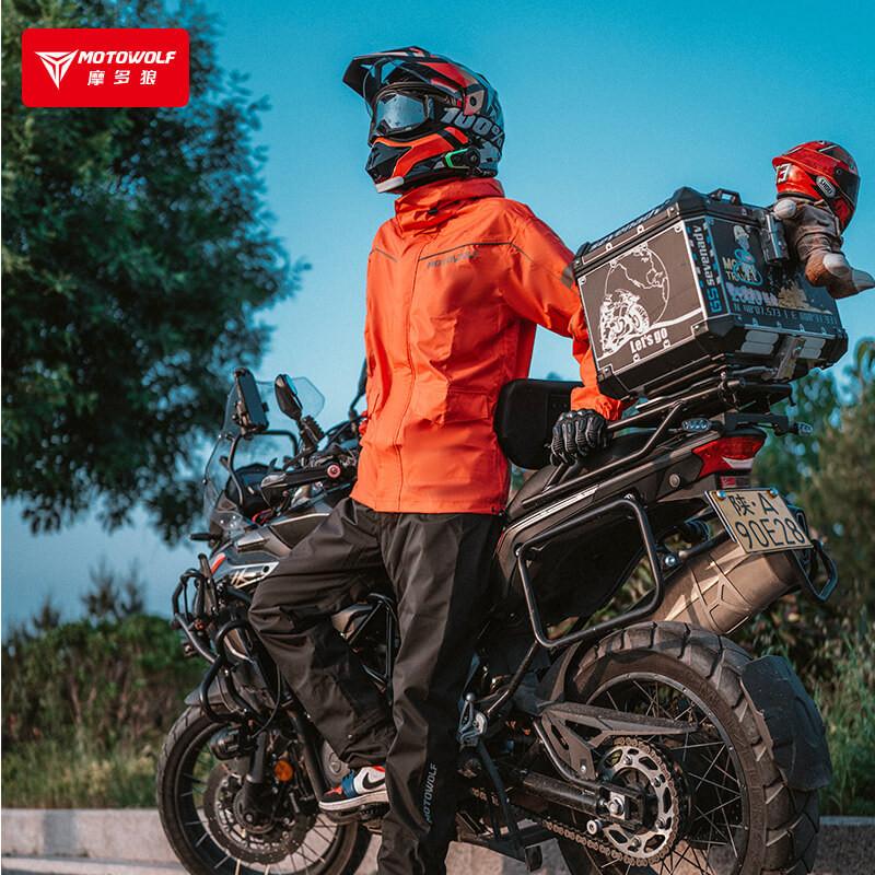 Bộ quần áo mưa MOTOWOLF - kèm bọc giày cao cấp chính hãng chống mưa tốt - 0403 - Ghi