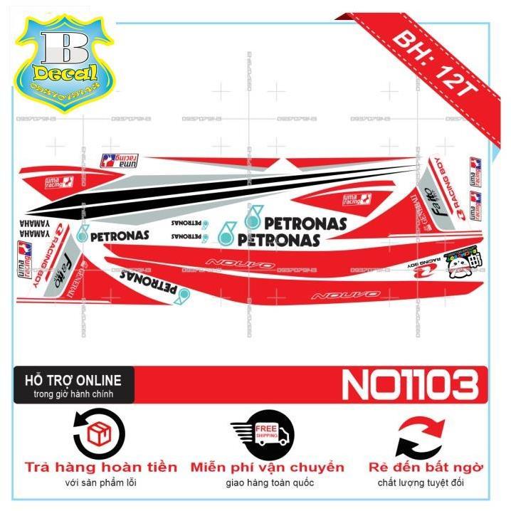 Tem rời dành cho NOUVO 4 LX TRẮNG ĐỎ