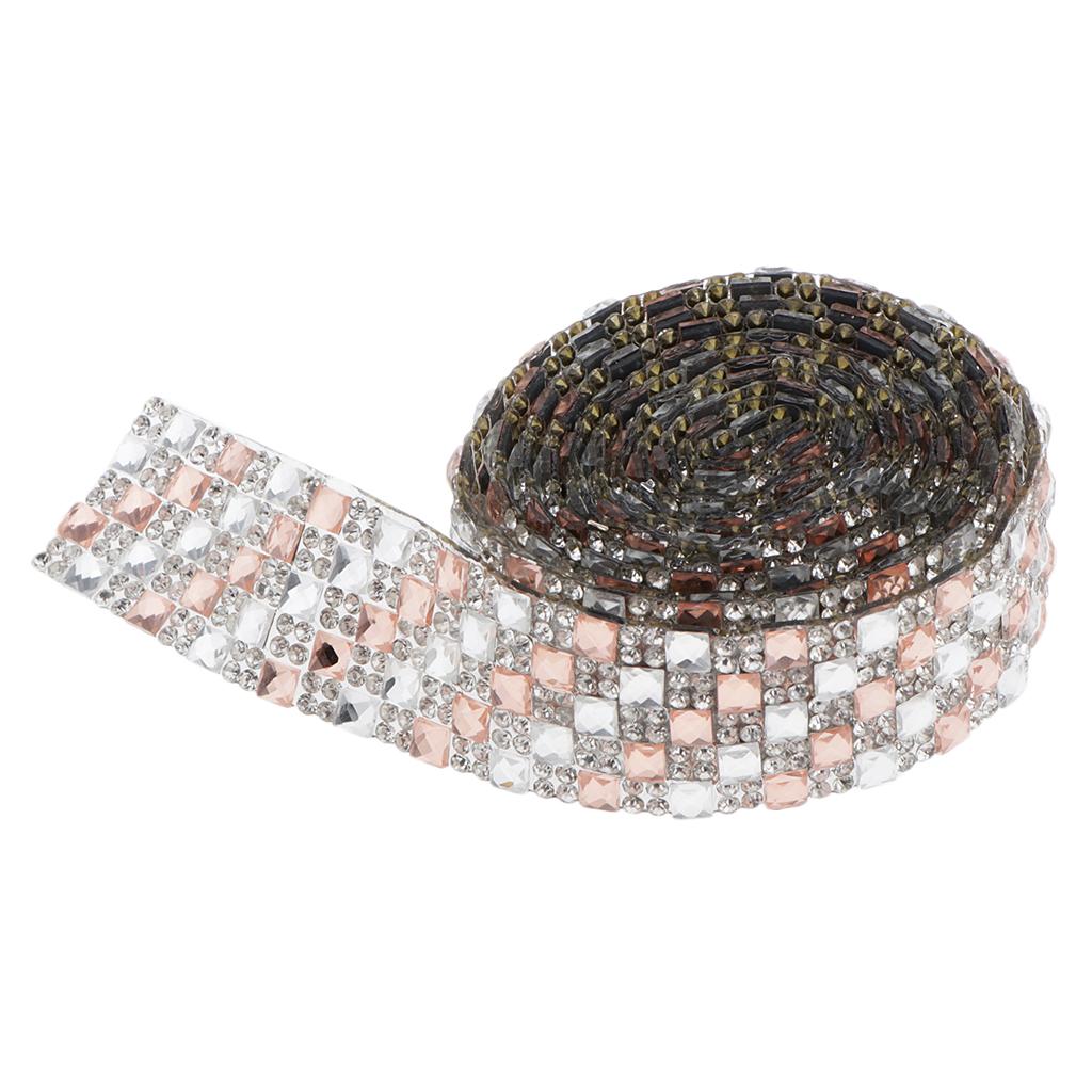 1 Mét Rhinestone Ribbon Crystal May Trim Thủ Công Mỹ Nghệ 2cm
