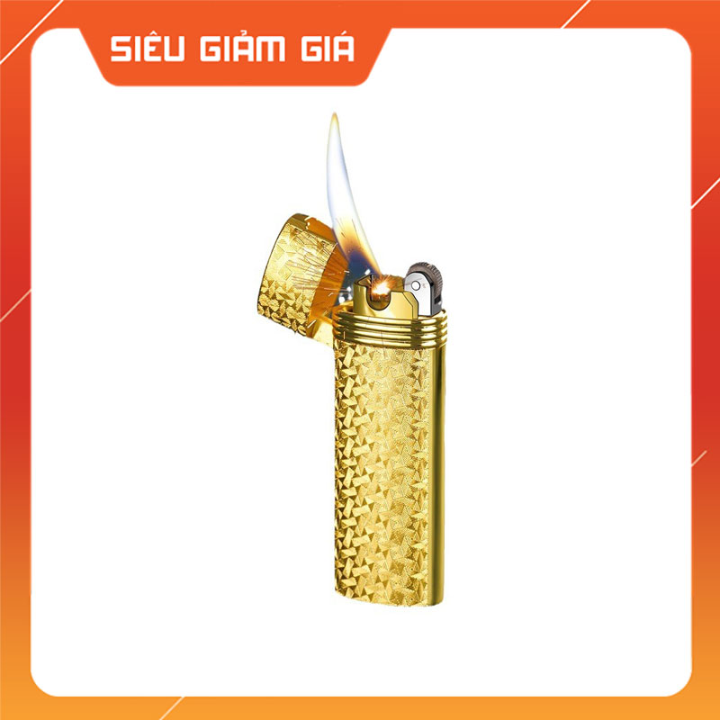 Hột Quẹt Bật Lửa Gas Đá XF4101 Lửa Chéo Châm T,,ẩu, Châm Điếu Cày Cực Tiện Lợi - Nhiều Màu