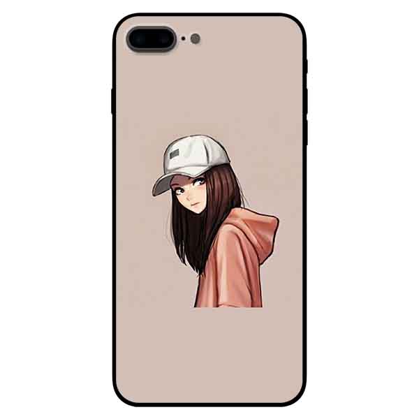 Ốp in cho iPhone 7 Plus / 8 Plus mẫu  Cô Gái Đội Nón