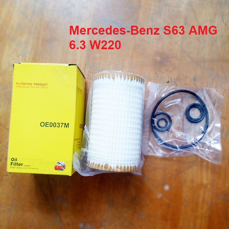 Lõi lọc nhớt Mercedes-Benz S63 AMG 6.3L W220 2001, 2002 mã phụ tùng 651 180 03 09 mã OE0037