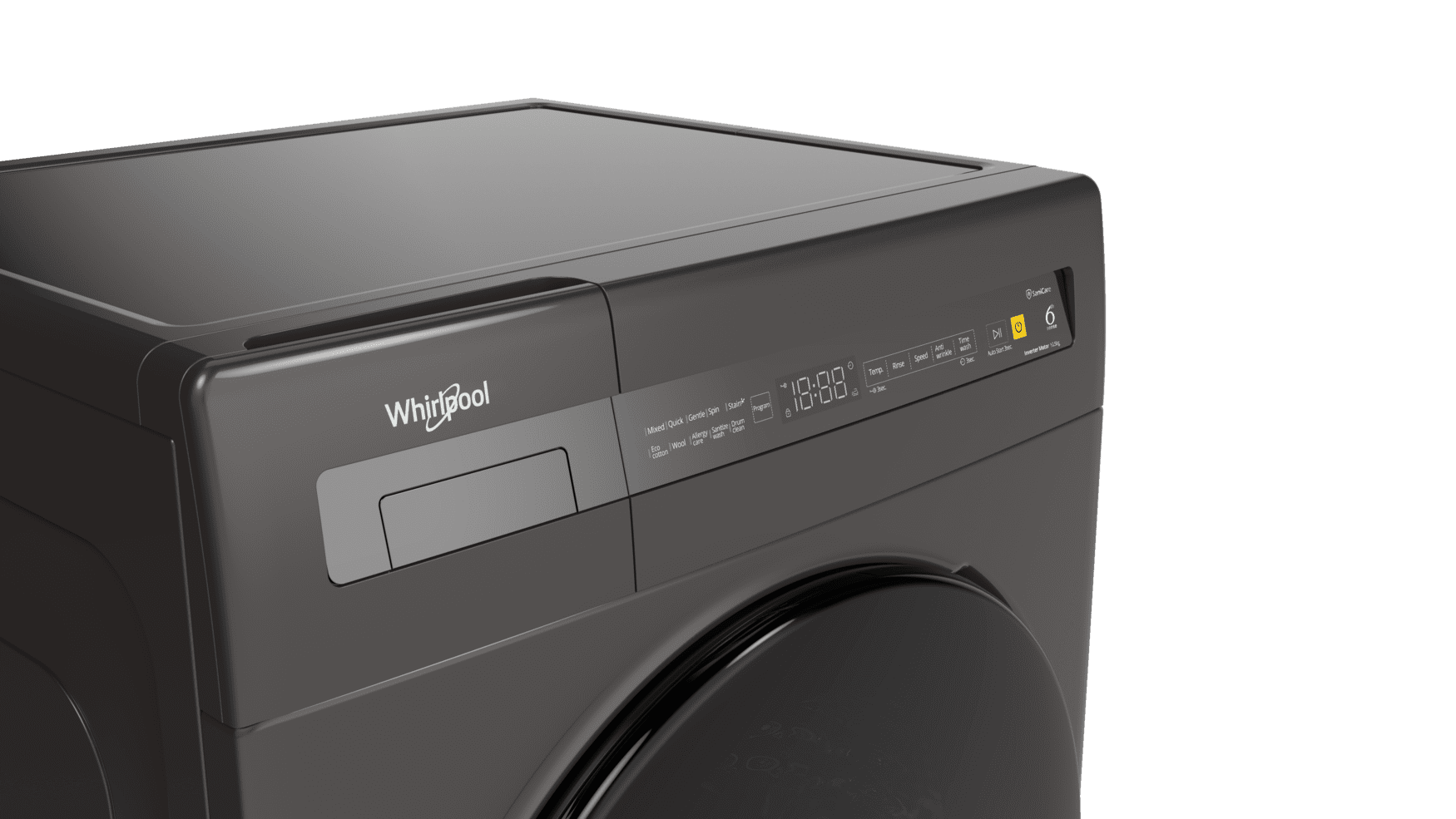 Máy Giặt Lồng Ngang Whirlpool SANICARE 10.5KG XÁM FWEB10502FG - Hàng Chính Hãng (chỉ giao HCM)