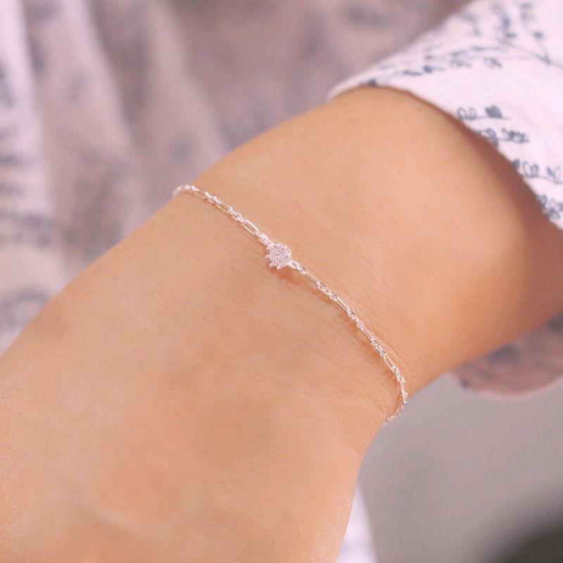 Lắc tay đính đá bạc 950 cao cấp YN JEWELRY SL