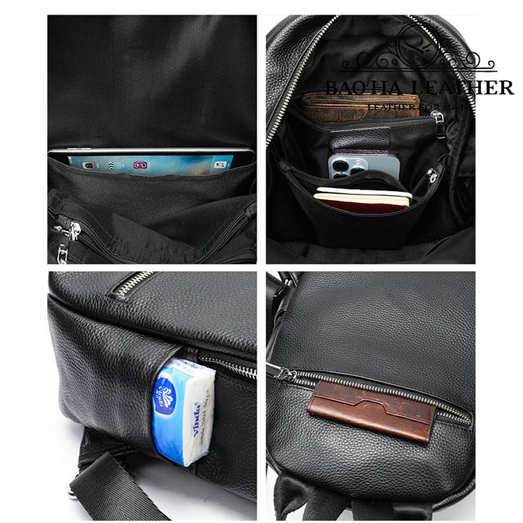 Ba lô nữ da bò đa năng BHM8119 Vừa là balo vừa là túi đeo chéo vai