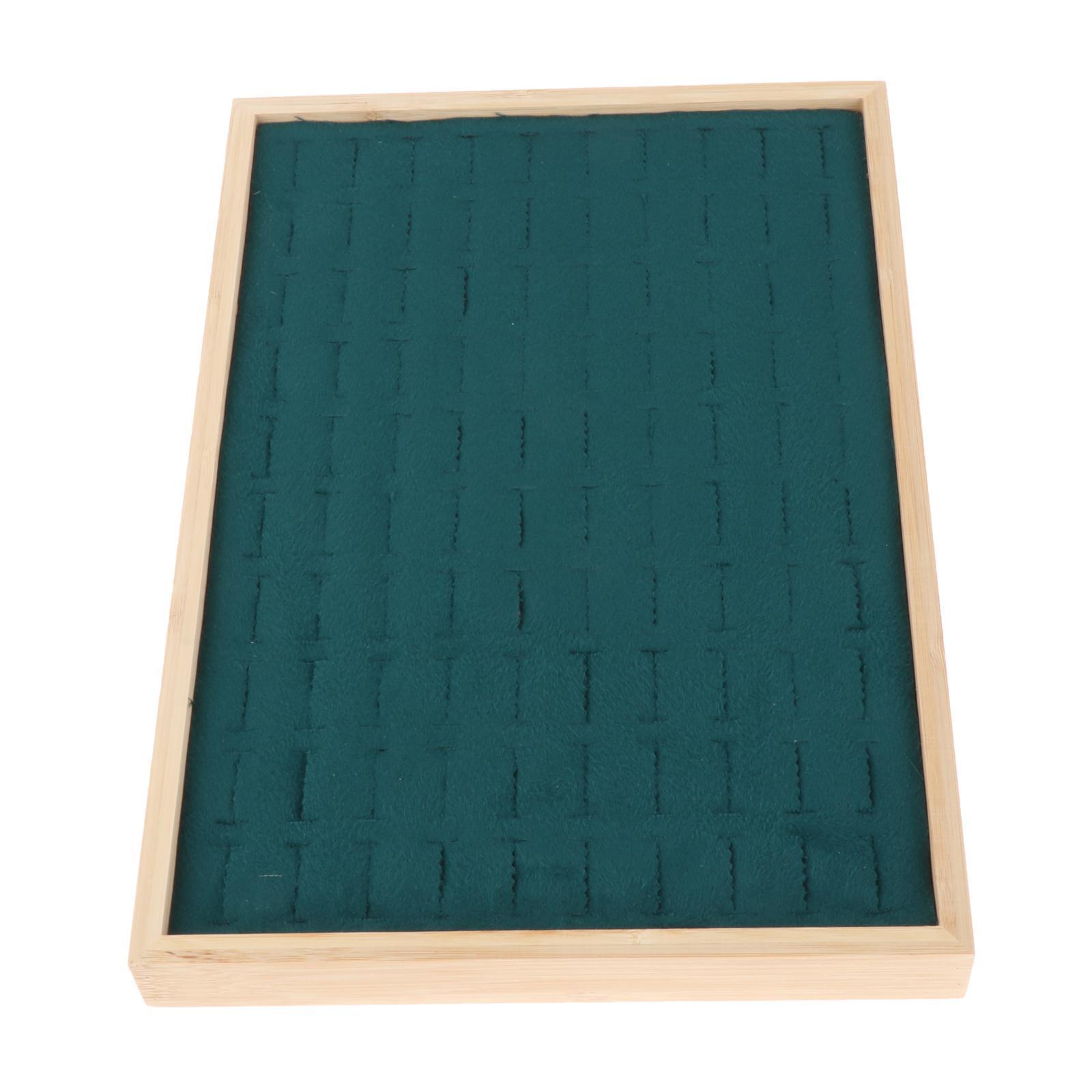 Stackable Jewelry Storage Tray Flannel Wrapped for Bracelet Drawers Closet