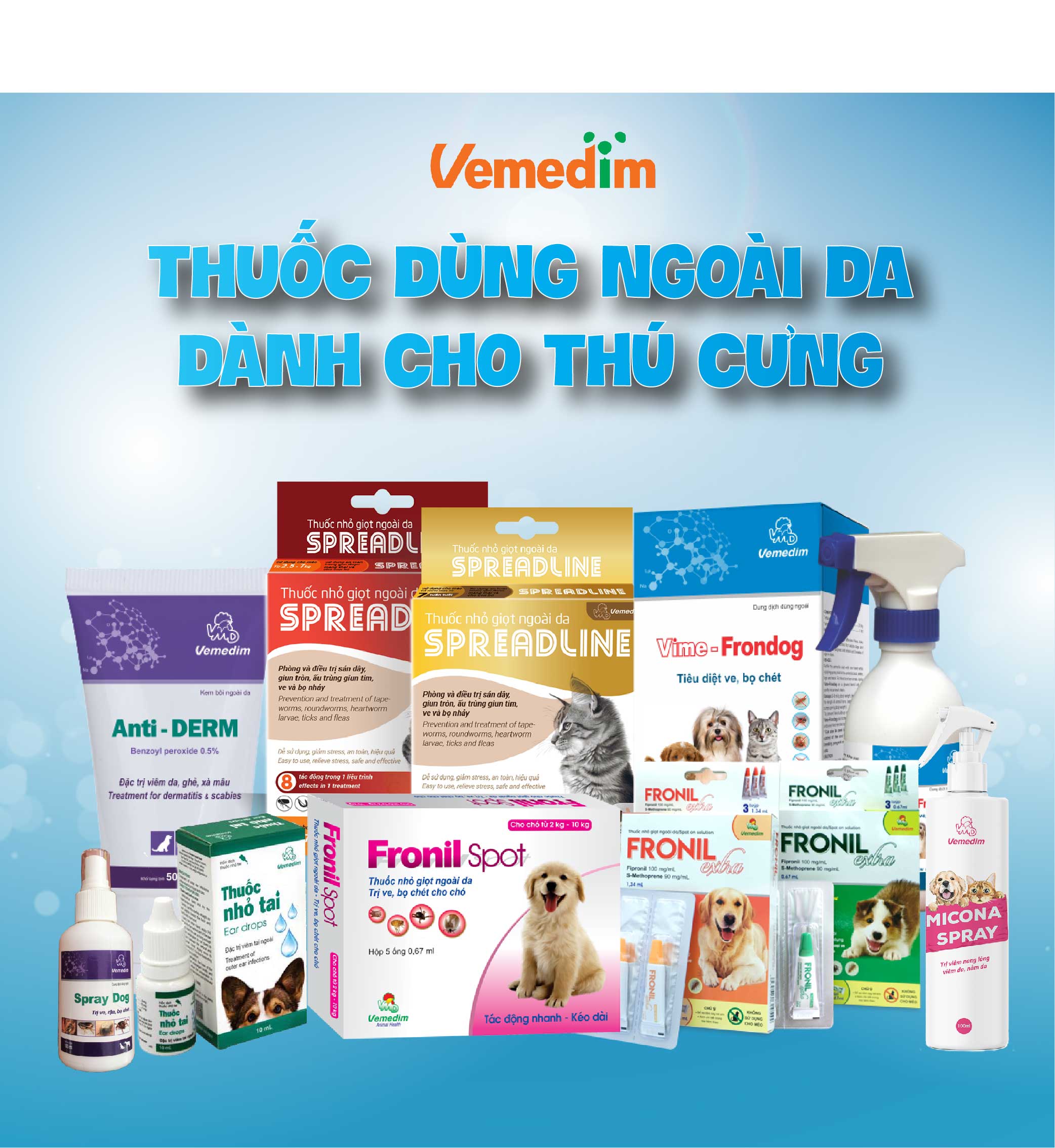 Vemedim Respicure Paste dùng cho chó, mèo bị hô hấp, tiêu hóa, ống dạng gel 10ml
