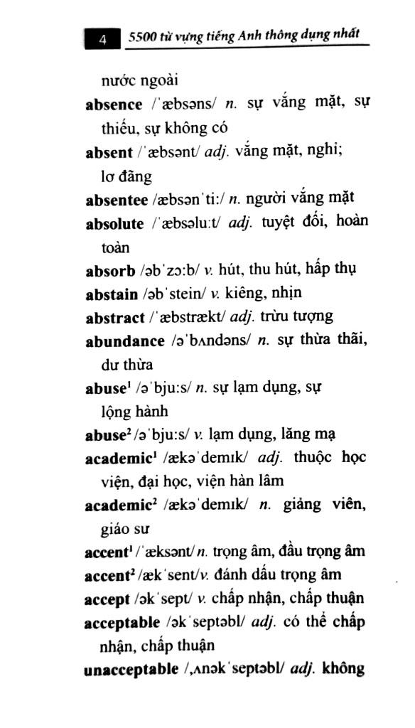 Sách - 5.500 Từ Vựng Tiếng Anh Thông Dụng Nhất (Tái Bản 2024)