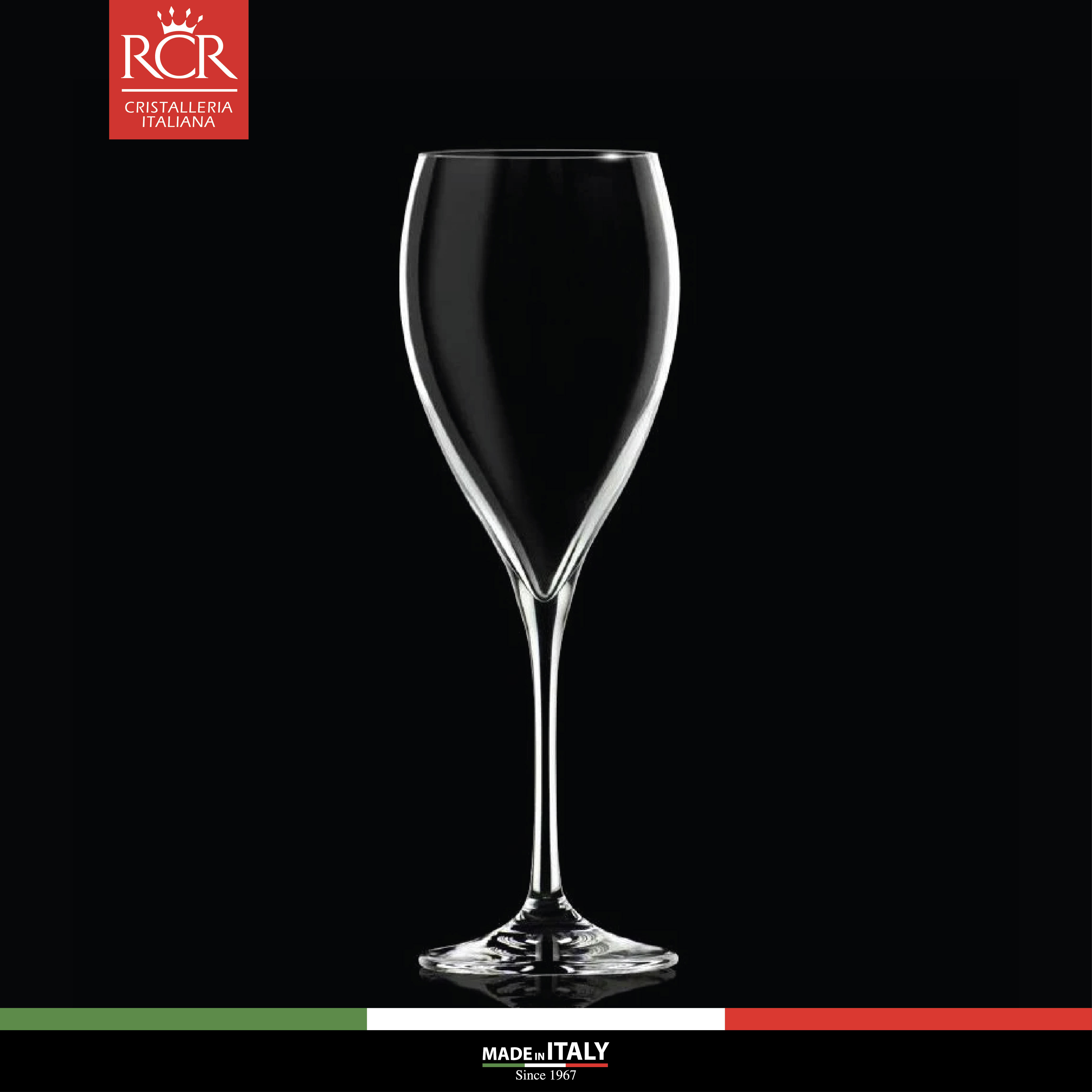 Ly Uống Rượu Vang Thuỷ Tinh Pha Lê Không Chì Ý RCR Crystal Invino 450 ml - Invino Goblet 330 ml